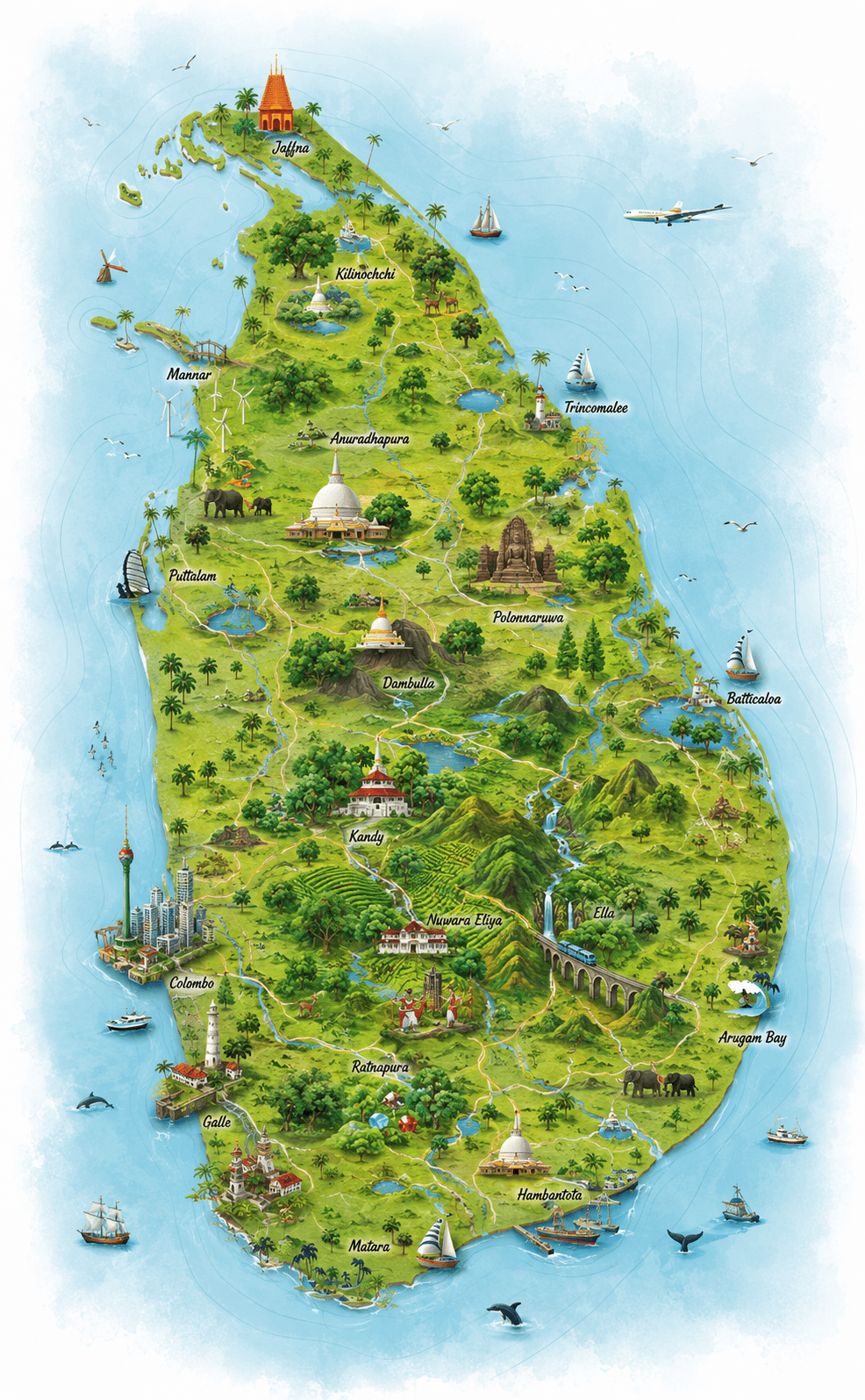 Map of Sri Lanka