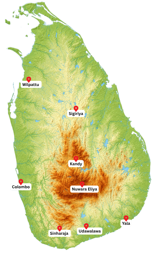 Ceylon Wildlife Trail Route map